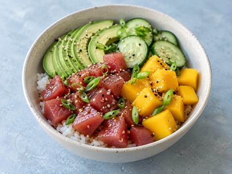Poke Bowl de Atum e Manga