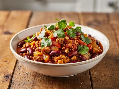 Turkey Chilli with Kidney Beans and Tomatoes