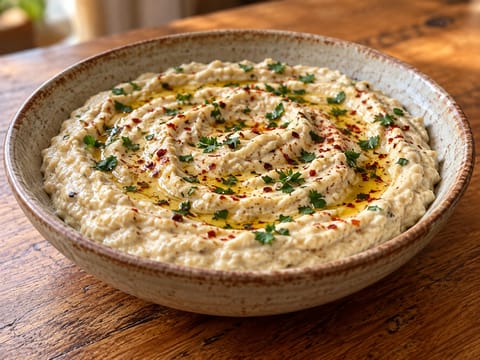 Crema turca di melanzane con yogurt, aglio e limone Crema turca di melanzane con yogurt, aglio e limone