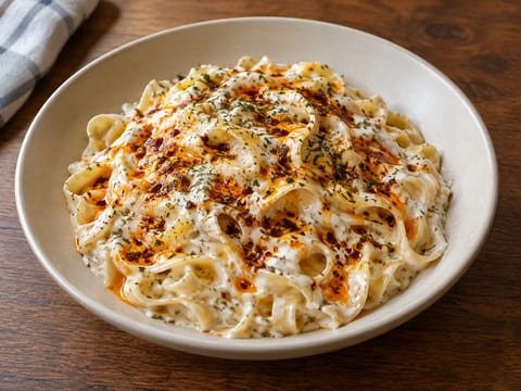 Tyrkisk yoghurtpasta Tyrkisk yoghurtpasta