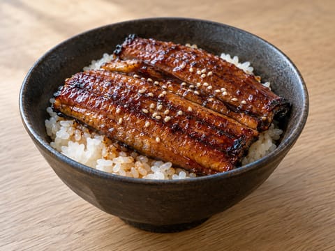 Unagi Don (taça de arroz com enguia grelhada) Unagi Don (taça de arroz com enguia grelhada)
