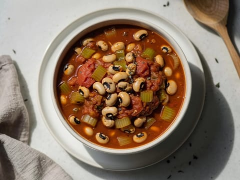 Vegan στιφάδο με μαυρομάτικα φασόλια