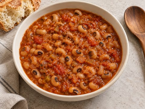 Vegansk gryta med svartögda bönor Vegansk gryta med svartögda bönor