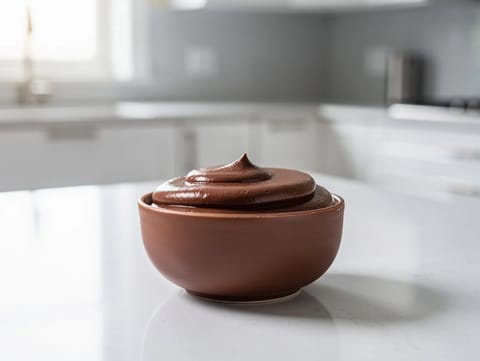 Mousse vegana de chocolate y aguacate