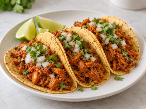Tacos al Pastor vegani con jackfruit Tacos al Pastor vegani con jackfruit