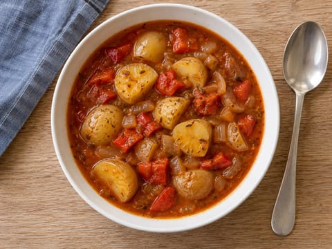 Vegan Kartoffelgulasch (gulasch tedesco di patate vegano) Vegan Kartoffelgulasch (gulasch tedesco di patate vegano)