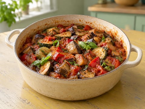 Ratatouille Provençale (Langtidskokt grønnsaksgryte) Ratatouille Provençale (Langtidskokt grønnsaksgryte)