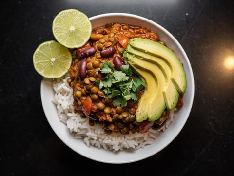 Vegetarian Lentil Chilli Bowl Vegetarian Lentil Chilli Bowl