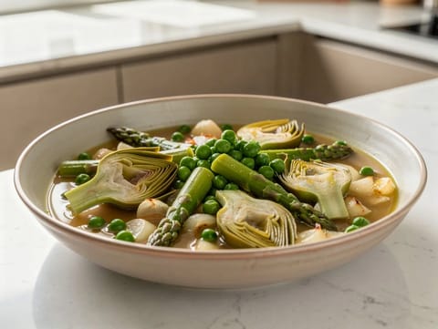 Menestra de Verduras (spanischer Frühlingsgemüseeintopf)