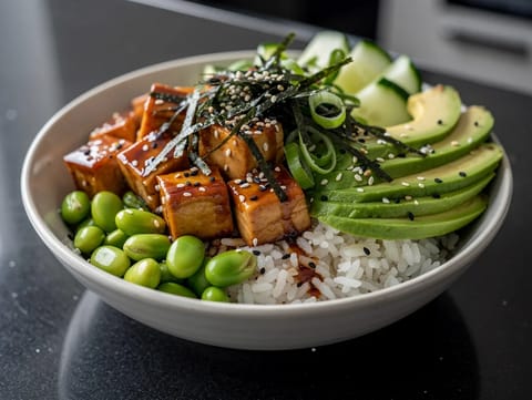 Vegetarisk poke bowl