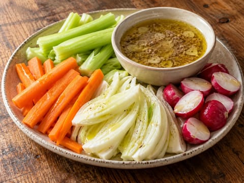 Verdure in Pinzimonio cu Bagna Cauda (legume crude și sos cald de anșoa) Verdure in Pinzimonio cu Bagna Cauda (legume crude și sos cald de anșoa)