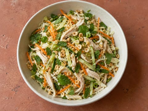 Bol de salade de poulet vietnamienne Bol de salade de poulet vietnamienne