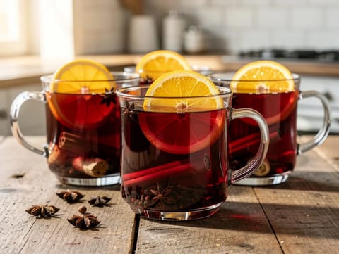Vin Chaud (Portakal ve Baharatlı Fransız Sıcak Şarap)