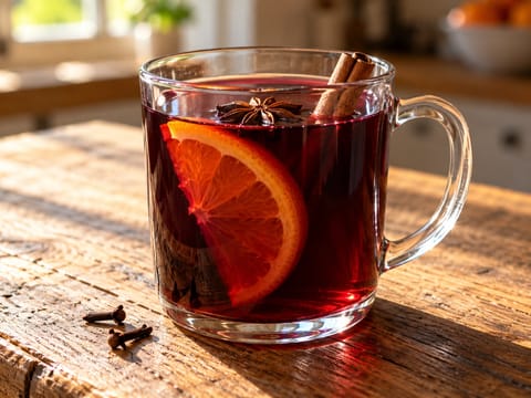 Vin Chaud (francouzské svařené víno s pomerančem a kořením) Vin Chaud (francouzské svařené víno s pomerančem a kořením)