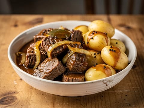 Westfälischer Pfefferpotthast (westfälischer Rindfleisch-Pfeffer-Eintopf) Westfälischer Pfefferpotthast (westfälischer Rindfleisch-Pfeffer-Eintopf)