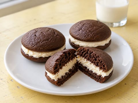 Whoopie Pies cu cremă de unt cu vanilie Whoopie Pies cu cremă de unt cu vanilie