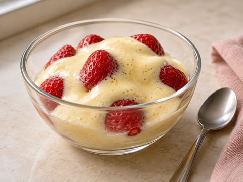 Zabaione con Fragole (Marsala-Creme mit Erdbeeren) Zabaione con Fragole (Marsala-Creme mit Erdbeeren)