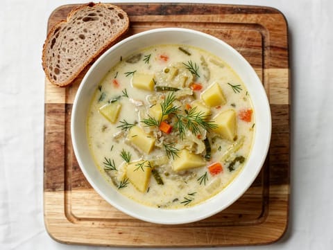 Zupa Ogórkowa (sopa polaca de pepinillos)