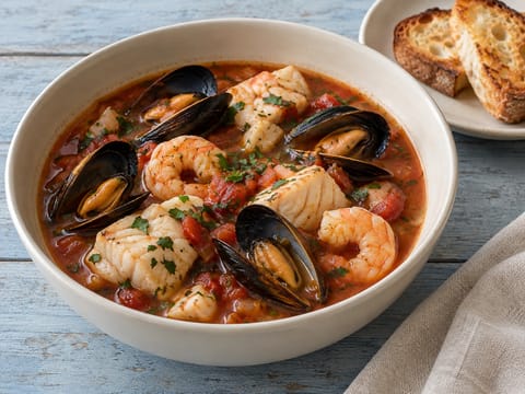 Zuppa di Pesce alla Siciliana (sizilianische Fischsuppe)