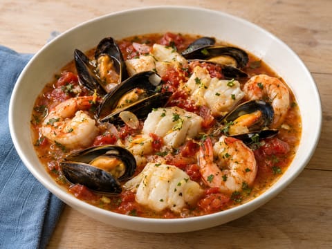 Zuppa di Pesce Italiana (ragoût italien de poissons variés)
