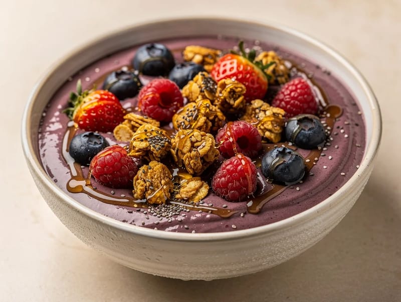 Bowl de granola aux baies d’açaï Bowl de granola aux baies d’açaï