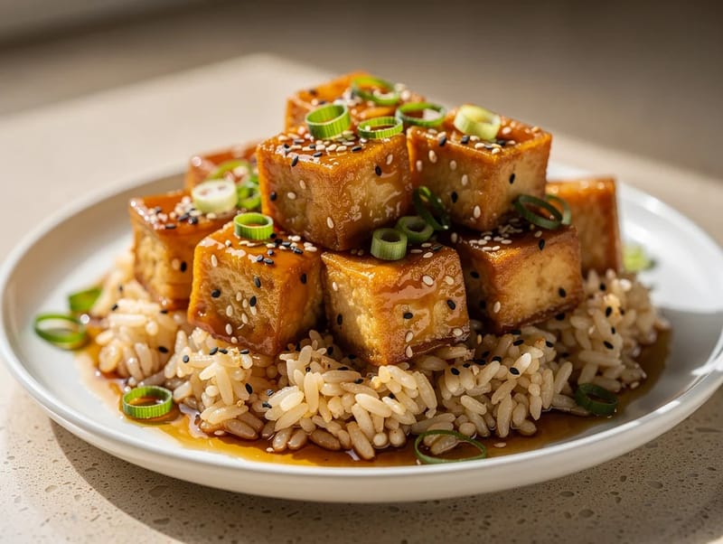 Tofu au sésame à la friteuse à air Tofu au sésame à la friteuse à air