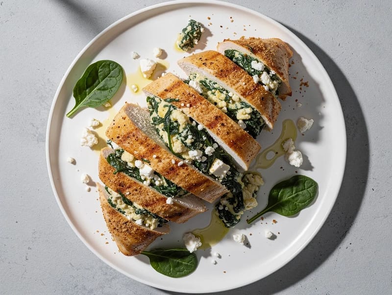 Poulet aux épinards et au fromage à l’air fryer Poulet aux épinards et au fromage à l’air fryer