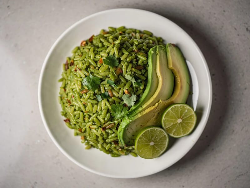 Arroz Verde con Poblano (mexická zelená rýže) Arroz Verde con Poblano (mexická zelená rýže)