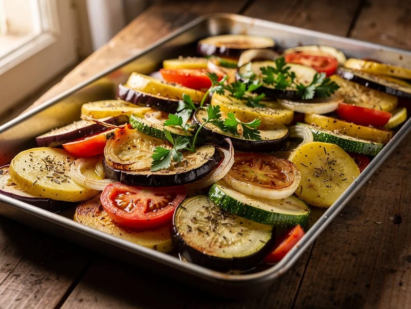 Briam (Greek Olive Oil Roasted Vegetables) Briam (Greek Olive Oil Roasted Vegetables)