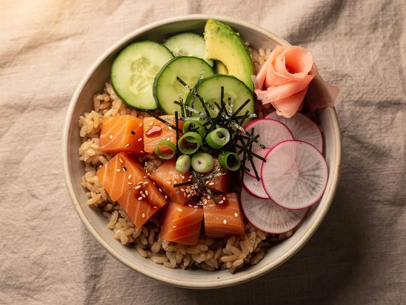 Brown Rice Poke Bowl Brown Rice Poke Bowl