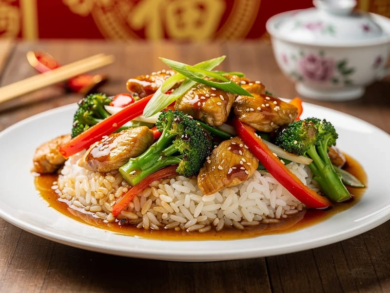 Kinesisk kycklingwok Kinesisk kycklingwok