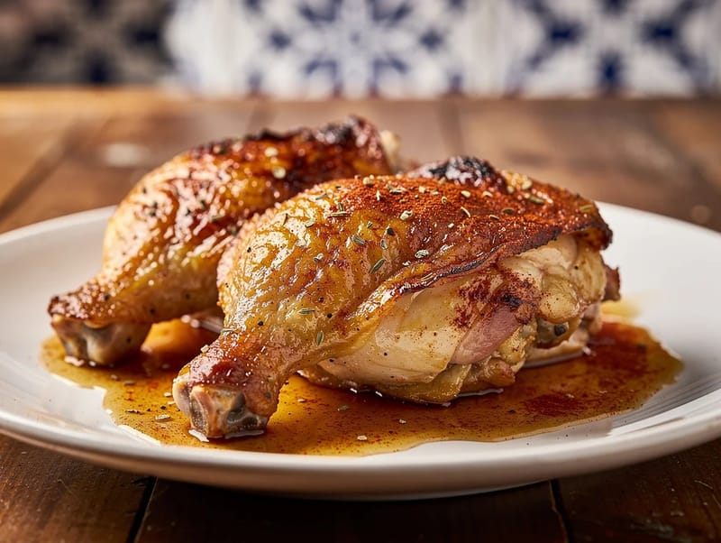 Muslos de pollo asados marinados en cítricos Muslos de pollo asados marinados en cítricos