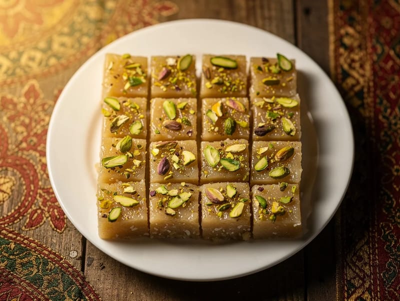 Coconut Barfi (indické kokosové fudge kostky) Coconut Barfi (indické kokosové fudge kostky)
