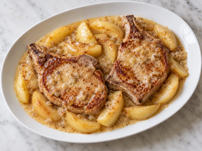 Côte de Porc Normande (sertéskaraj alma és tejszín) Côte de Porc Normande (sertéskaraj alma és tejszín)
