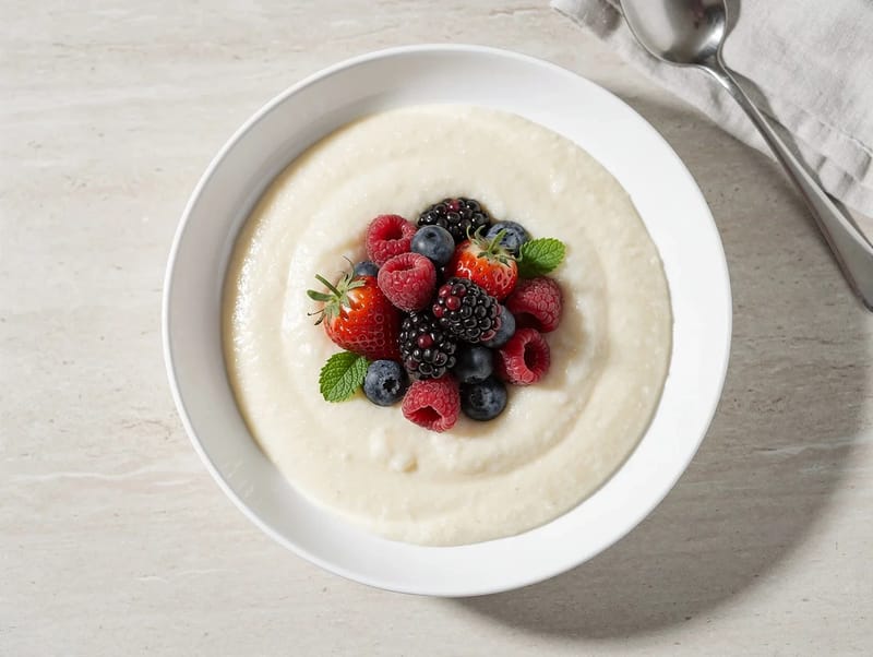Crema di Semolino con Frutta (Semolina Porridge with Fresh Fruit) Crema di Semolino con Frutta (Semolina Porridge with Fresh Fruit)