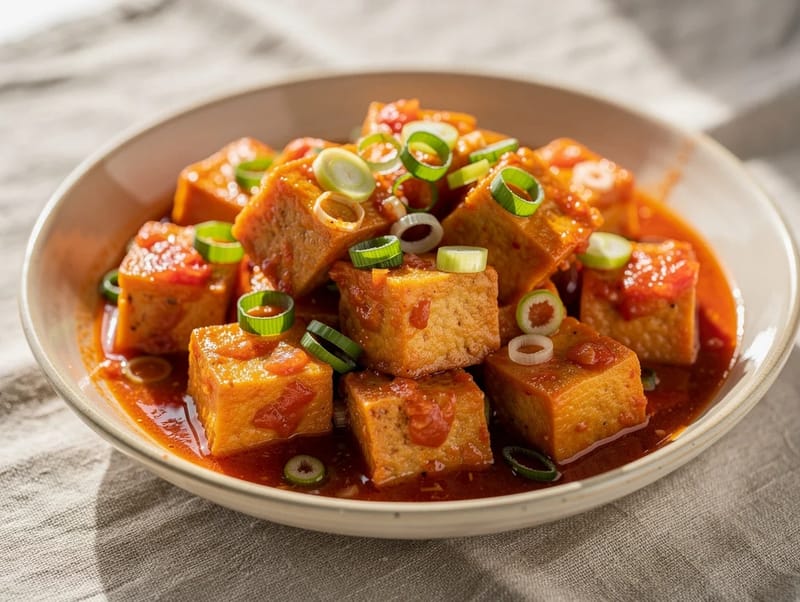 Đậu Hũ Sốt Cà (Domates soslu tofu) Đậu Hũ Sốt Cà (Domates soslu tofu)