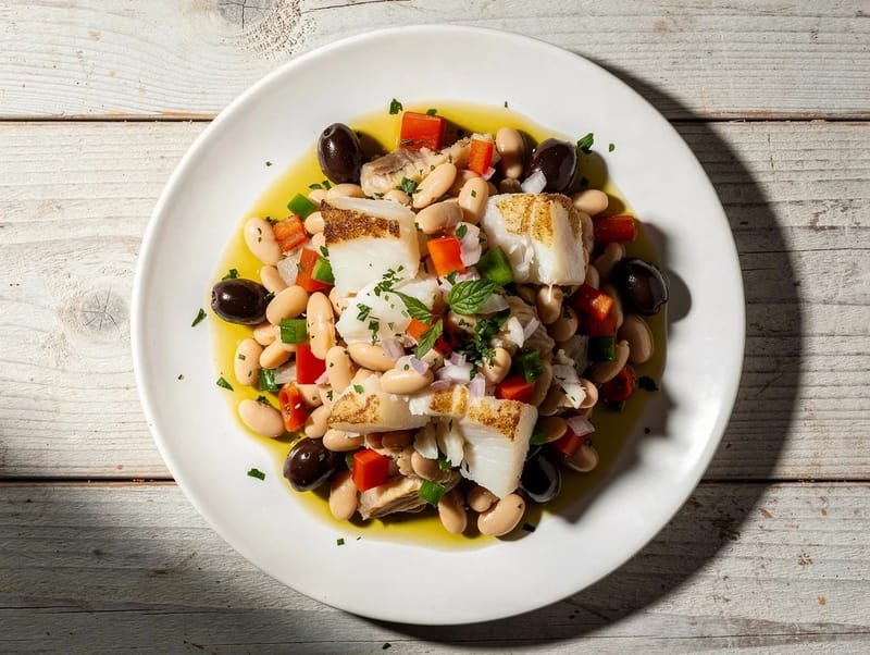 Empedrat (Catalan Salt Cod and White Bean Salad) Empedrat (Catalan Salt Cod and White Bean Salad)