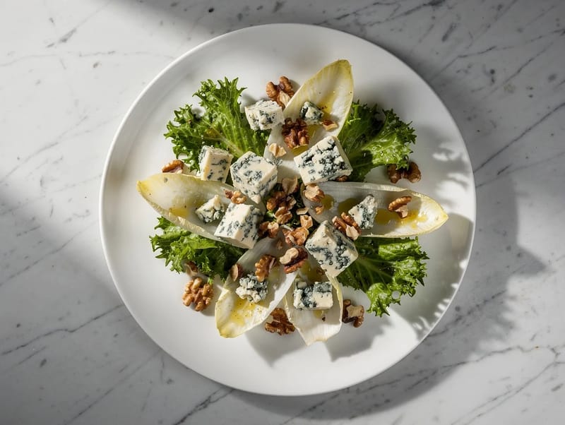 Endive, Walnut and Roquefort Salad Endive, Walnut and Roquefort Salad