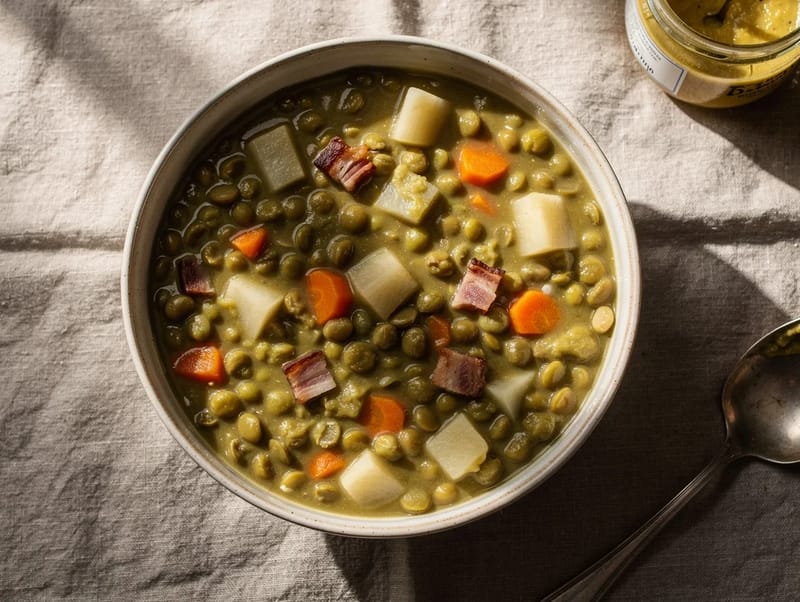 Erbsensuppe (Split Pea Soup with Smoked Bacon) Erbsensuppe (Split Pea Soup with Smoked Bacon)