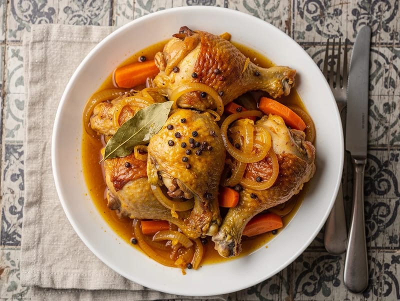 Escabeche de Pollo (Chicken in Vinegar Marinade) Escabeche de Pollo (Chicken in Vinegar Marinade)