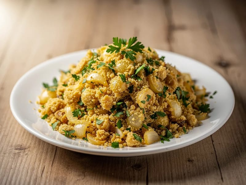 Farofa (bijgerecht van geroosterd cassavemeel) Farofa (bijgerecht van geroosterd cassavemeel)