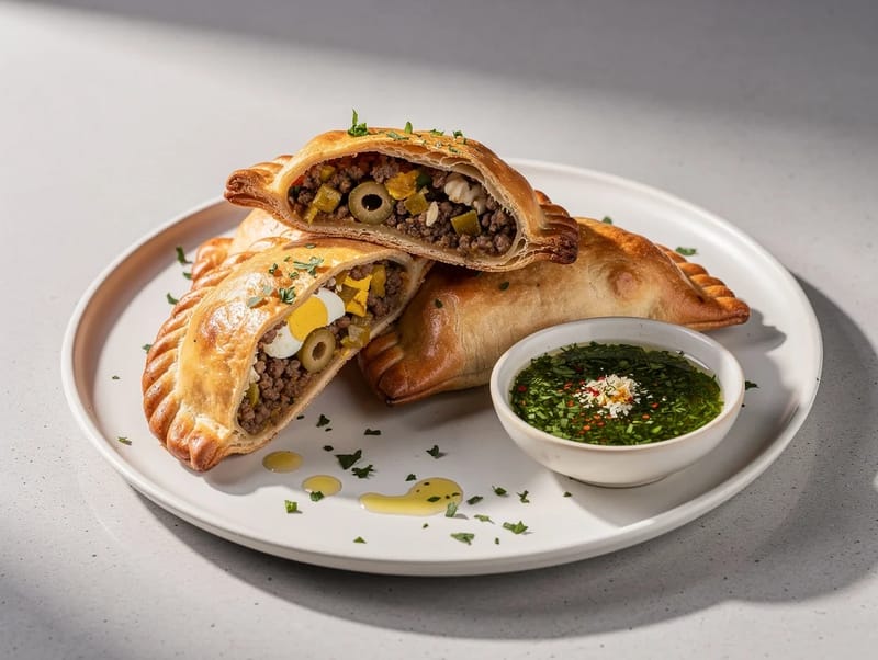 Kıymalı, Zeytinli ve Yumurtalı Fırın Empanada Kıymalı, Zeytinli ve Yumurtalı Fırın Empanada
