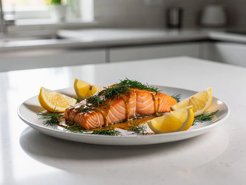 Nordic Glazed Salmon with Mustard, Honey and Dill Nordic Glazed Salmon with Mustard, Honey and Dill