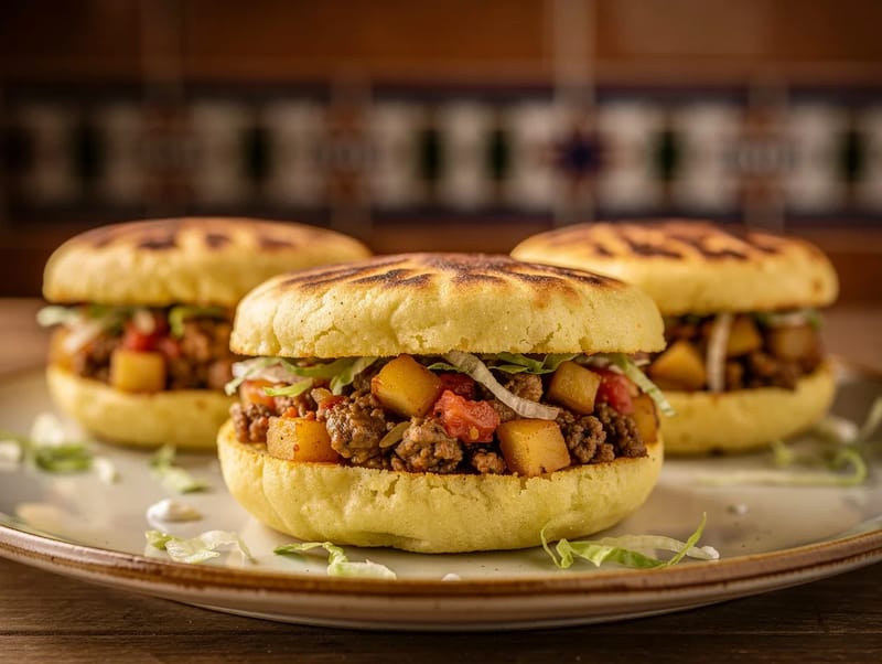 Gorditas de Picadillo (tortitas de masa rellenas de carne picada) Gorditas de Picadillo (tortitas de masa rellenas de carne picada)