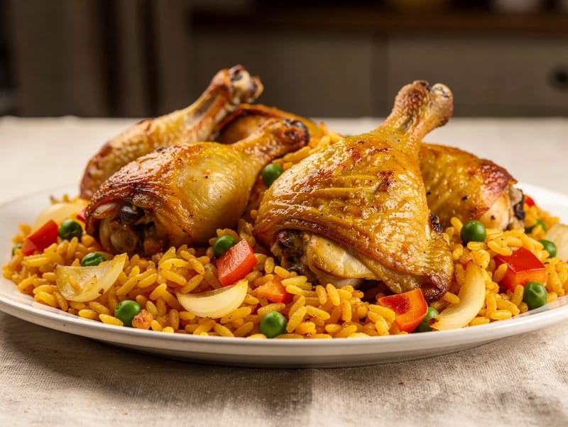 Arroz con Pollo (one-pot-kylling og safranris) Arroz con Pollo (one-pot-kylling og safranris)