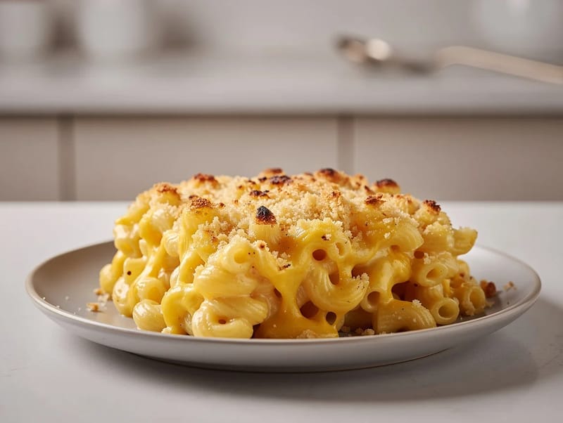 Baked Macaroni Cheese with Cheddar, Gruyère and Breadcrumbs Baked Macaroni Cheese with Cheddar, Gruyère and Breadcrumbs
