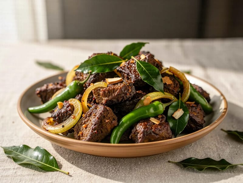 Kerala Beef Fry with Curry Leaves Kerala Beef Fry with Curry Leaves