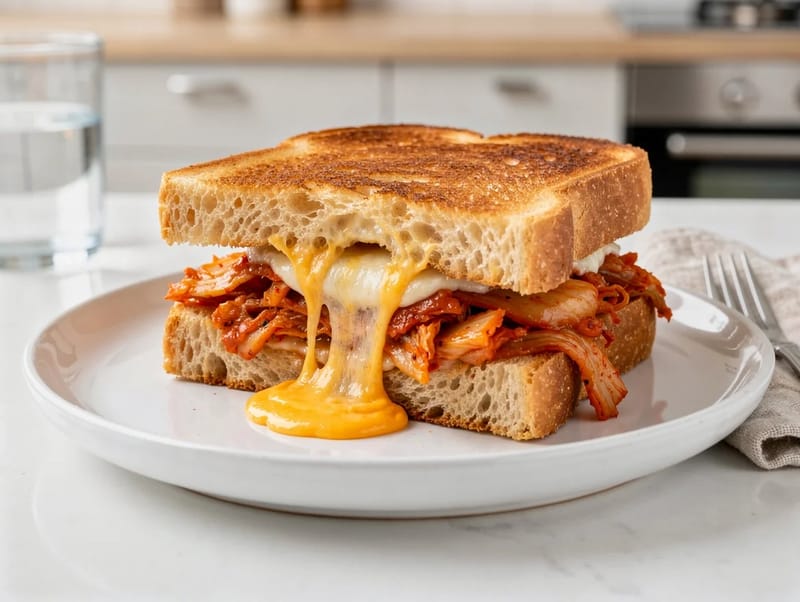 Moderne kimchi grilled cheese toastie Moderne kimchi grilled cheese toastie