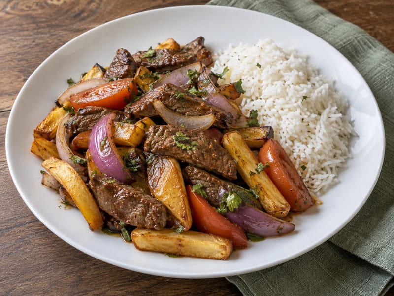 Lomo Saltado (perui marhahúsos wok) Lomo Saltado (perui marhahúsos wok)