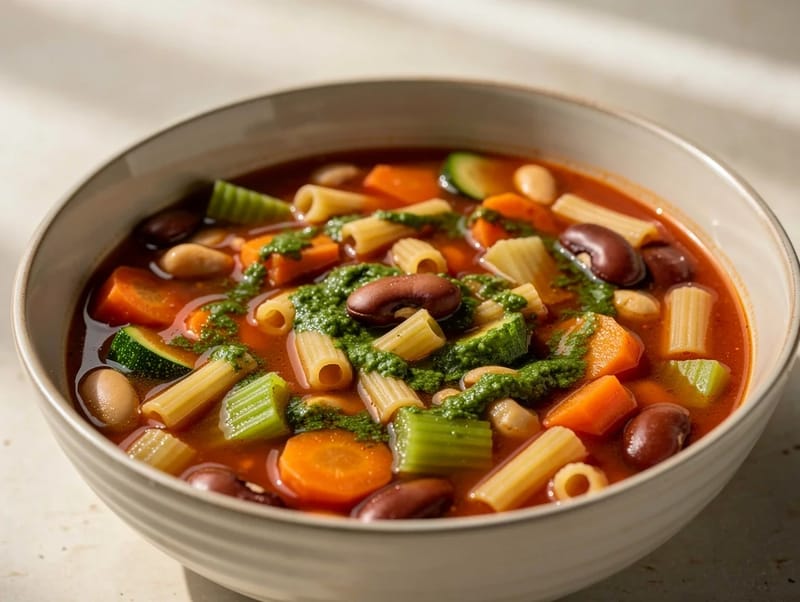 Minestrone (Italian Vegetable, Bean and Pasta Soup) Minestrone (Italian Vegetable, Bean and Pasta Soup)